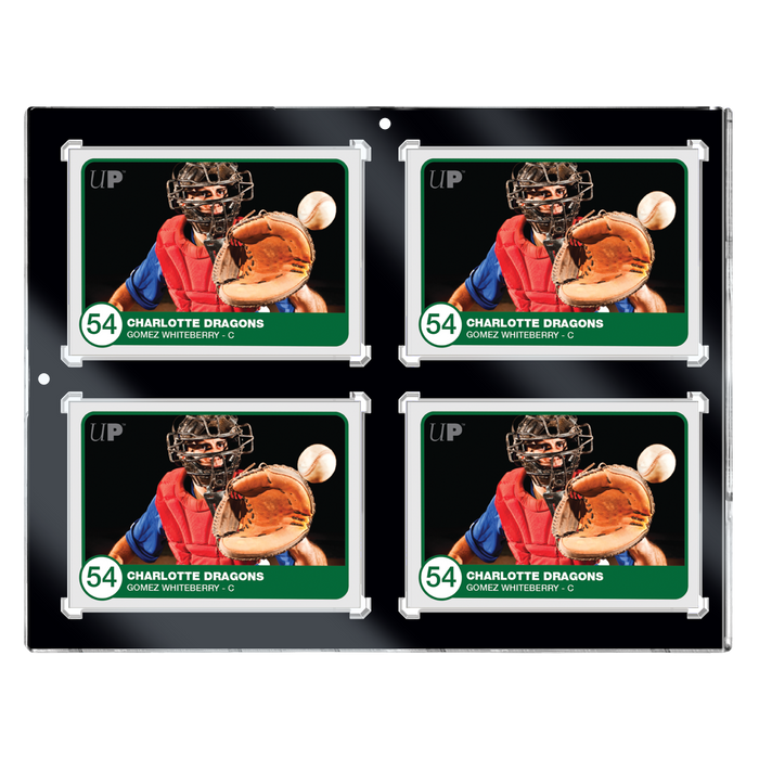 35PT 4-Card Black Border UV ONE-TOUCH Magnetic Holder