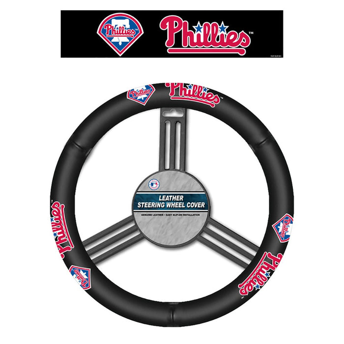 Philadelphia Phillies Leather Steering Wheel