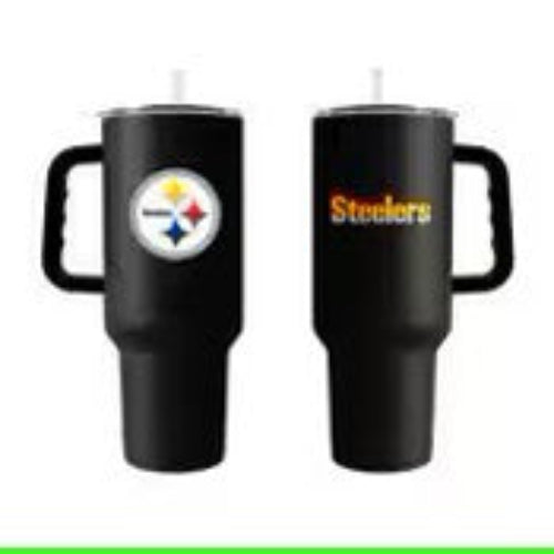 Pittsburgh Steelers 40oz. Powder Coat Travel Tumbler