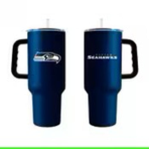 Seattle Seahawks 40oz. Powder Coat Travel Tumbler