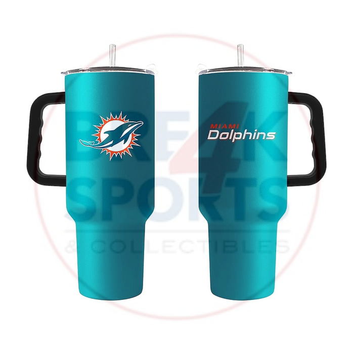 Miami Dolphins 40oz. Powder Coat Travel Tumbler