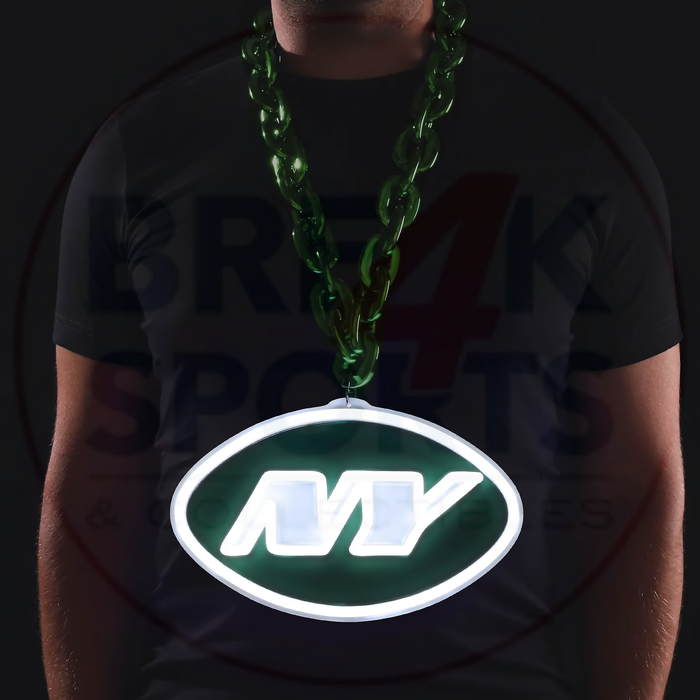 New York Jets 10" Neon Light Up Big Logo Fan Chain