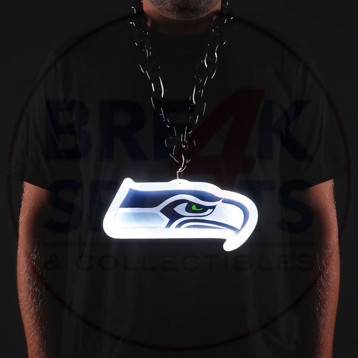 Seattle Seahawks 10" Neon Light Up Big Logo Fan Chain