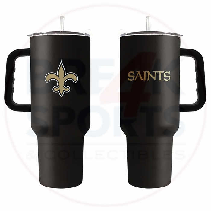 New Orleans Saints 40oz. Powder Coat Travel Tumbler