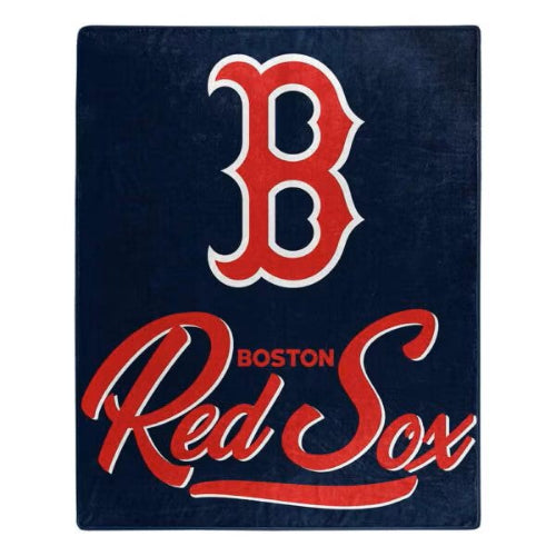 Boston Red Sox 50" x 60" Signature Royal Plush Throw Blanket