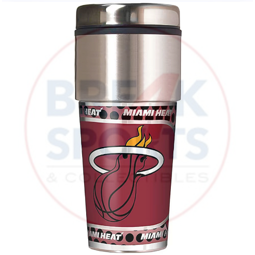 Miami Heat Metallic Tumbler 16 oz (2 pack)