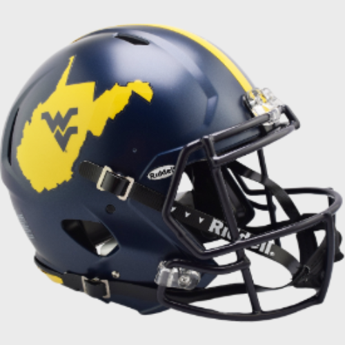 West Virginia Mountaineers Full Size Authentic Speed Football Helmet 2023 Country Roads- NCAA