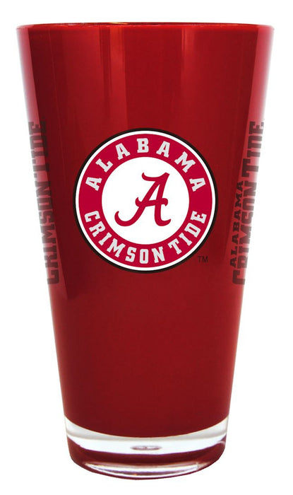 Alabama Crimson Tide Glass 20oz Pint Plastic Insulated