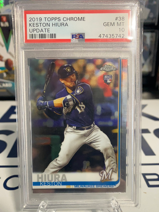 Keston Hiura RC PSA 10 - 2019 Topps Chrome Update