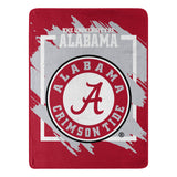 Alabama Crimson Tide Blanket 46x60 Micro Raschel Dimensional Design Rolled