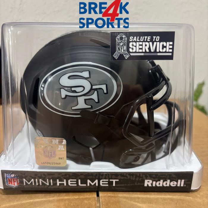 San Francisco 49ers NFL Mini Speed Football Helmet SALUTE TO SERVICE 5