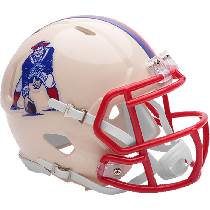 New England Patriots Speed Mini Football Helmet RETRO - NFL