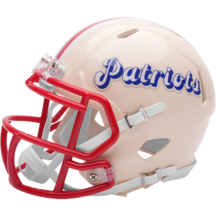 New England Patriots Speed Mini Football Helmet RETRO - NFL
