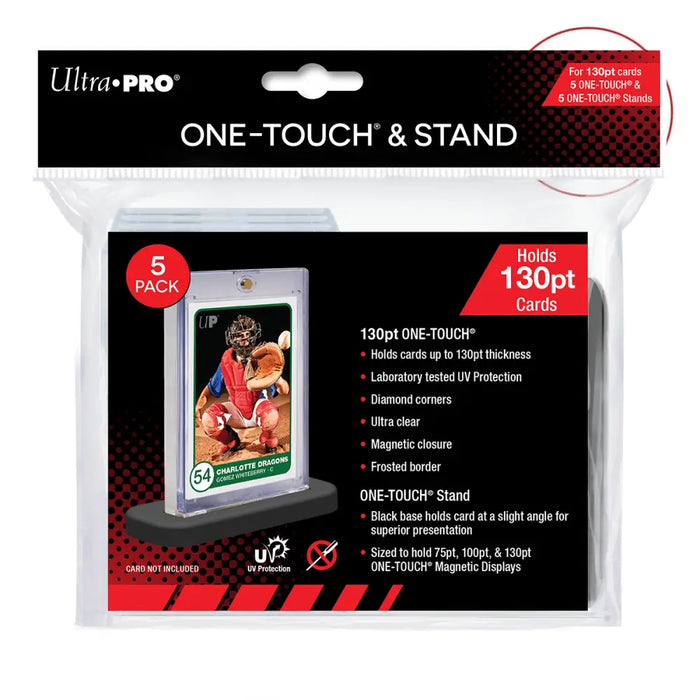 130PT ONE-TOUCH & Stands (5ct) Card Displays