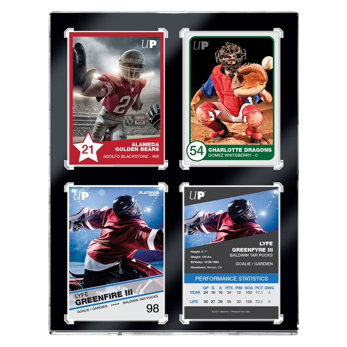 35PT 4-Card Black Border UV ONE-TOUCH Magnetic Holder