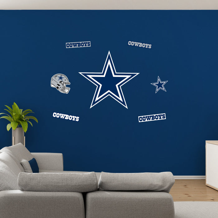 Dallas Cowboys - RealBig Logo Collection - Official NFL - Reusable Vinyl Wall Decals
