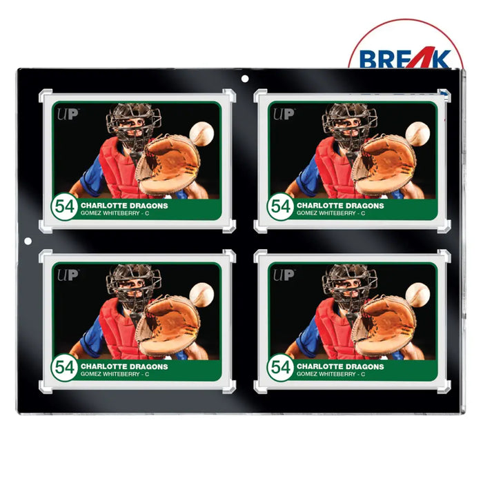 35PT 4-Card Black Border UV ONE-TOUCH Magnetic Holder ONE-TOUCH