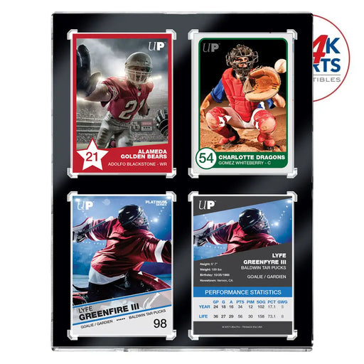 35PT 4-Card Black Border UV ONE-TOUCH Magnetic Holder ONE-TOUCH