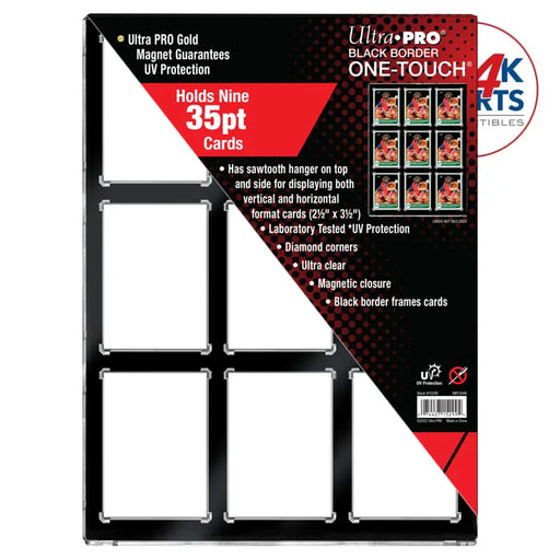 35PT 9-Card Black Border UV ONE-TOUCH Magnetic Holder ONE-TOUCH