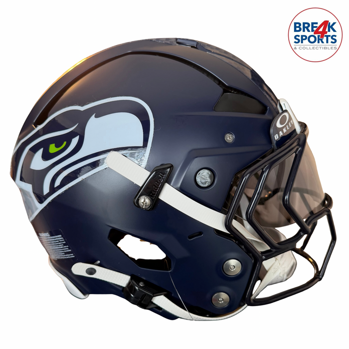 Seattle Seahawks Full Size Authentic Axiom Football Helmet Matte Navy - NFL