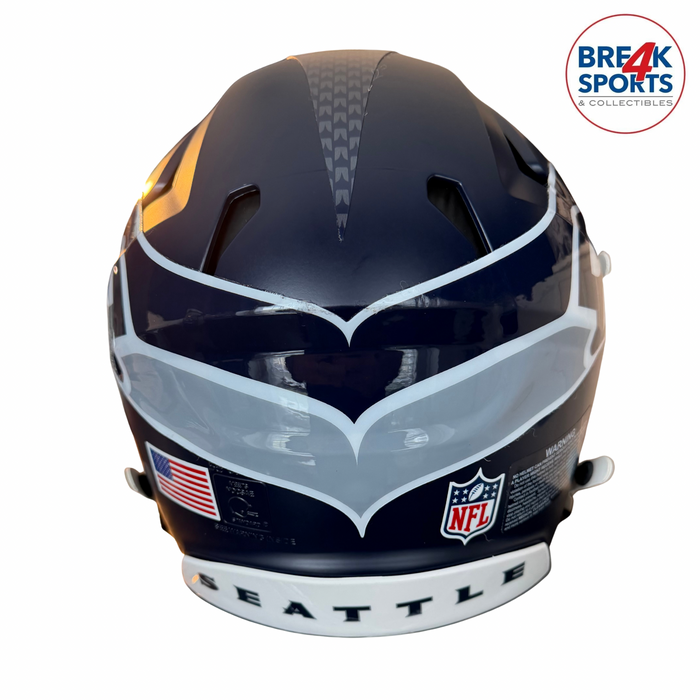 Seattle Seahawks Full Size Authentic Axiom Football Helmet Matte Navy - NFL