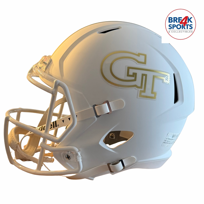 Georgia Tech Yellow Jackets Speed Replica Football Helmet Flat White NCAA