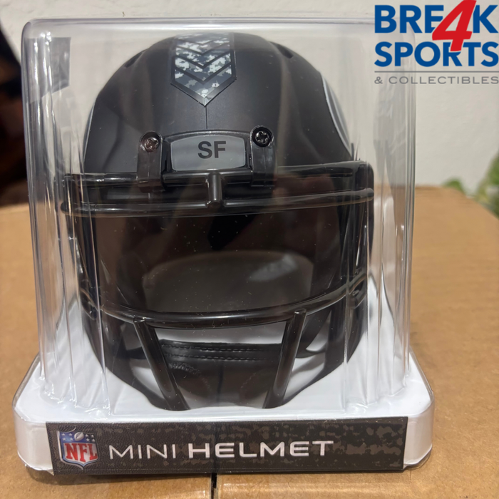 San Francisco 49ers NFL Mini Speed Football Helmet SALUTE TO SERVICE 5