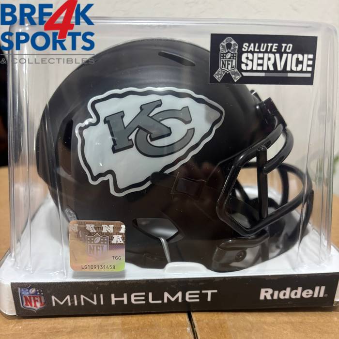 Kansas City Chiefs NFL Riddell Mini Speed Football Helmet SALUTE TO SERVICE 5