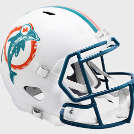 Miami Dolphins Full Size 1980 to 1996 Speed Replica Throwback Helmet - NFL