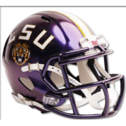 LSU Tigers Full Size Authentic Speed Football Helmet Purple NCAA — Break4Sports & Collectibles, LLC