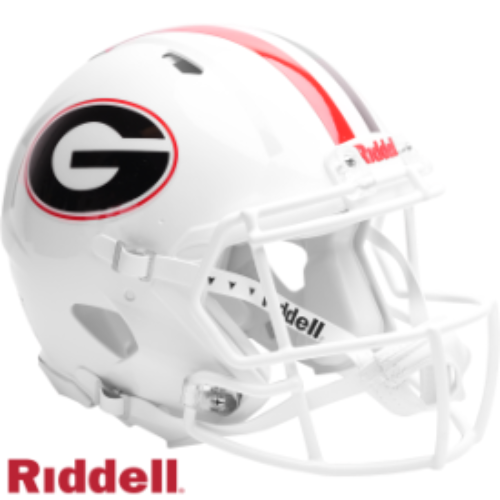 Georgia Bulldogs Full Size Authentic Speed Football Helmet White- NCAA