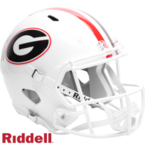 Georgia Bulldogs Full Size Replica Speed Football Helmet  White- NCAA