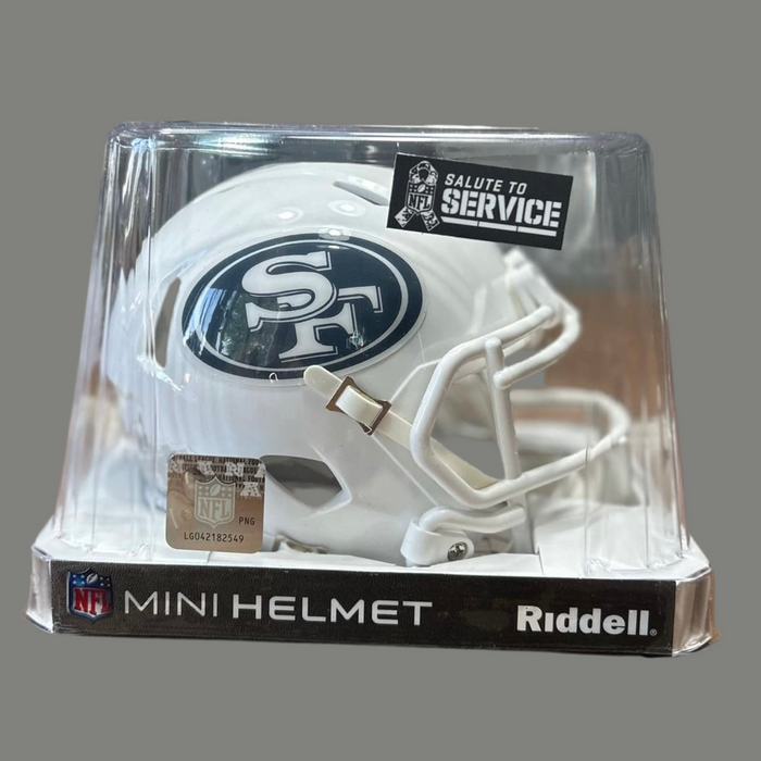 San Francisco 49ers NFL Mini Speed Football Helmet SALUTE TO SERVICE 3 NFL