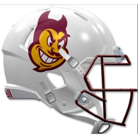 Arizona State Sun Devils NCAA Mini Speed Football Helmet Sparky 2023- NCAA