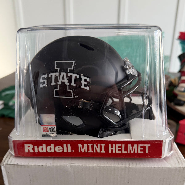 Iowa State Cyclones NCAA Mini Speed Football Helmet Satin Black - NCAA