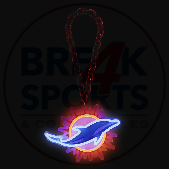 Miami Dolphins 10" Neon Light Up Big Logo Fan Chain