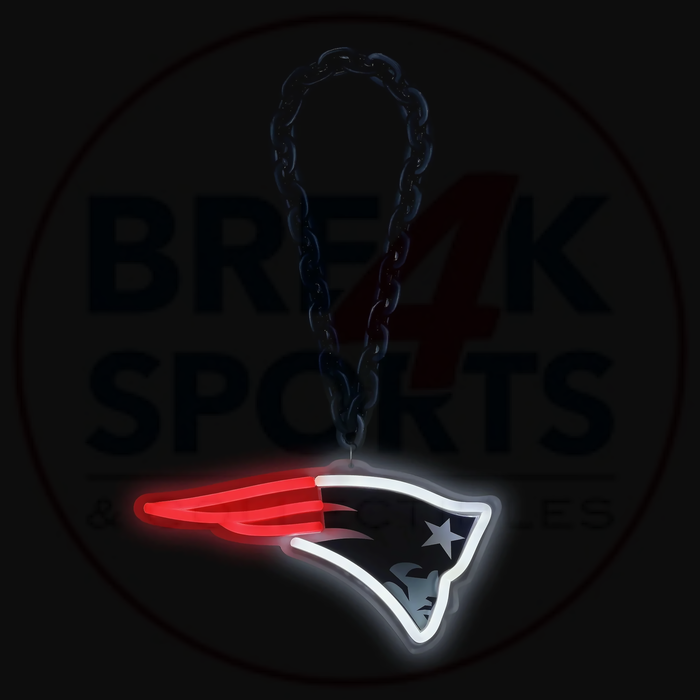 New England Patriots 10" Neon Light Up Big Logo Fan Chain