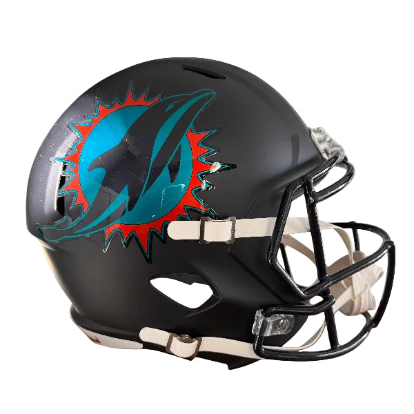Miami Dolphins Full Size Speed Replica Football Helmet 2025 Rivalries - NFL