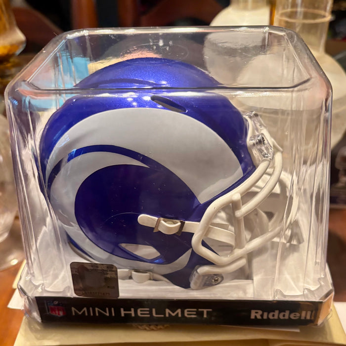 Los Angeles Rams NFL Mini Speed Football Helmet 2026 Alternate On-Field