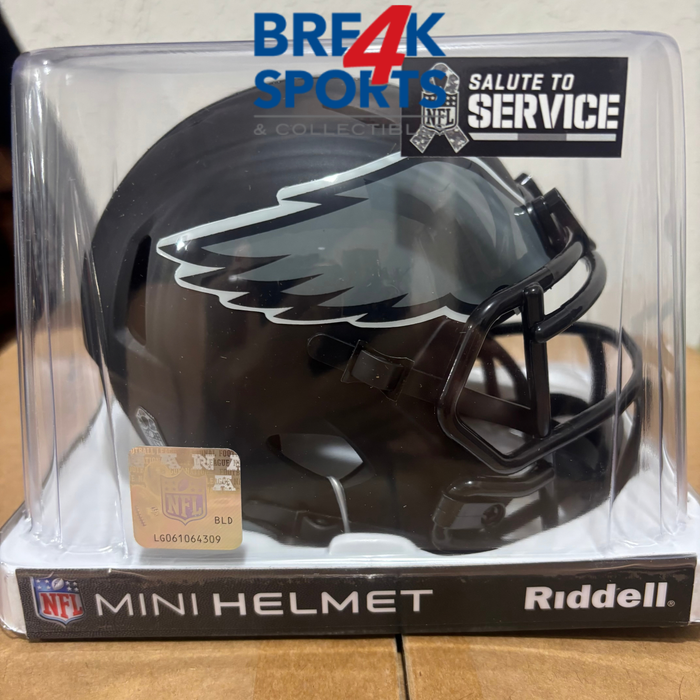 Philadelphia Eagles NFL Mini Speed Football Helmet SALUTE TO SERVICE 5