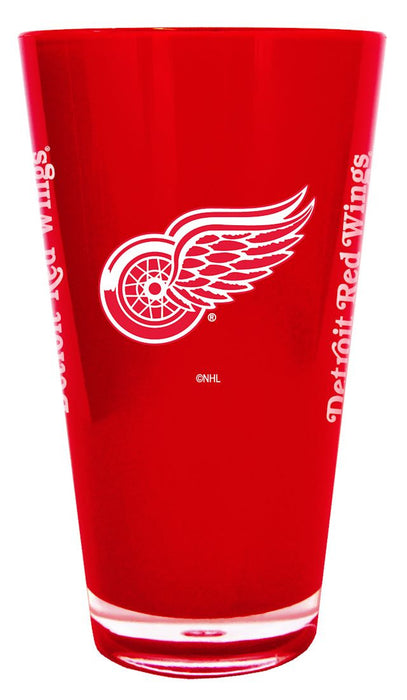 Detroit Red Wings Glass 20oz Pint Plastic Insulated