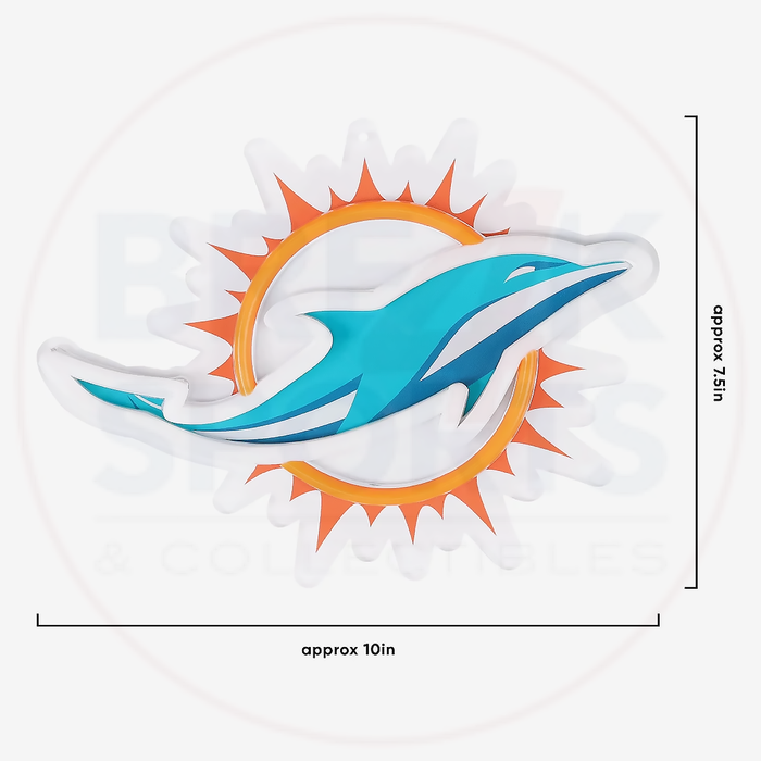 Miami Dolphins 10" Neon Light Up Big Logo Fan Chain