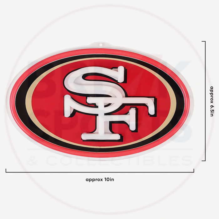 San Francisco 49ers 10" Neon Light Up Big Logo Fan Chain