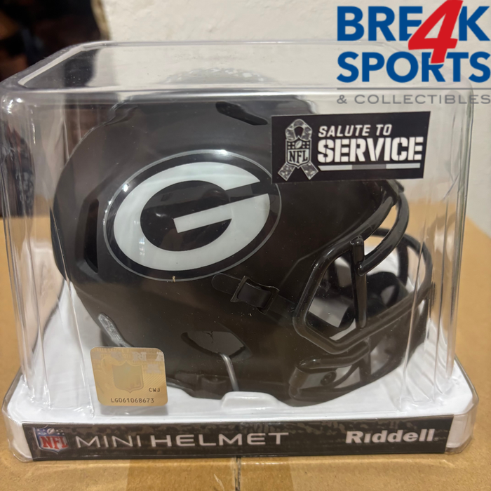 Green Bay Packers NFL Riddell Mini Speed Football Helmet SALUTE TO SERVICE 5