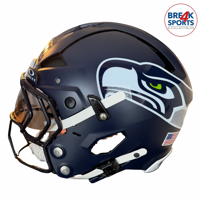 Seattle Seahawks Full Size Authentic Axiom Football Helmet Matte Navy - NFL