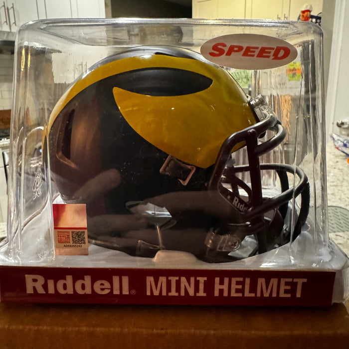 Michigan Wolverines Mini Speed Football Helmet - NCAA