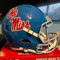 Mississippi (Ole Miss) Rebels Full Size Speed Replica Football Helmet Powder Blue - NCAA