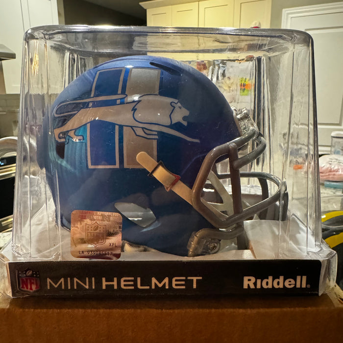 Detroit Lions NFL Mini Speed Football Helmet 2023 Alternate On-Field