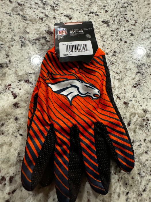 Denver Broncos Two Tone Adult Size Gloves