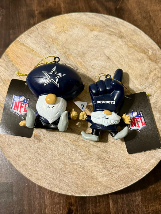 Dallas Cowboys Ornament Gnome Fan 2 Pack